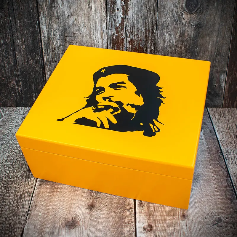 Cigar Humidor Che Guevara Yellow - 40 Cigar Capacity 1