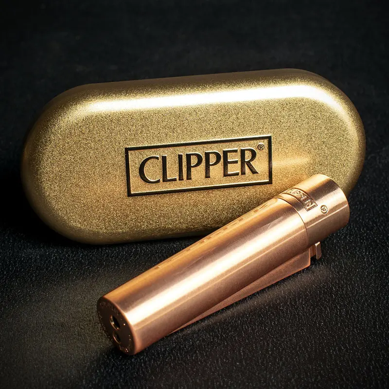 Clipper Refillable Lighter With Tin - Rose Gold 1