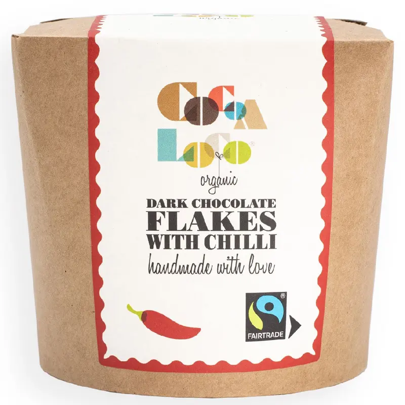 Cocoa Loco Dark Chocolate & Chilli Drinking Flakes 200G 1