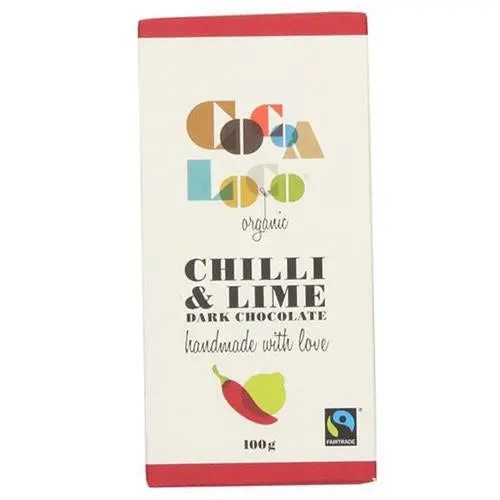 Cocoa Loco Dark Chocolate Chilli & Lime Bar 100G 1