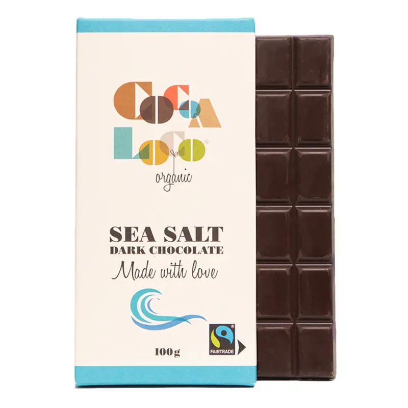 Cocoa Loco Dark Chocolate & Sea Salt Bar 100G 1