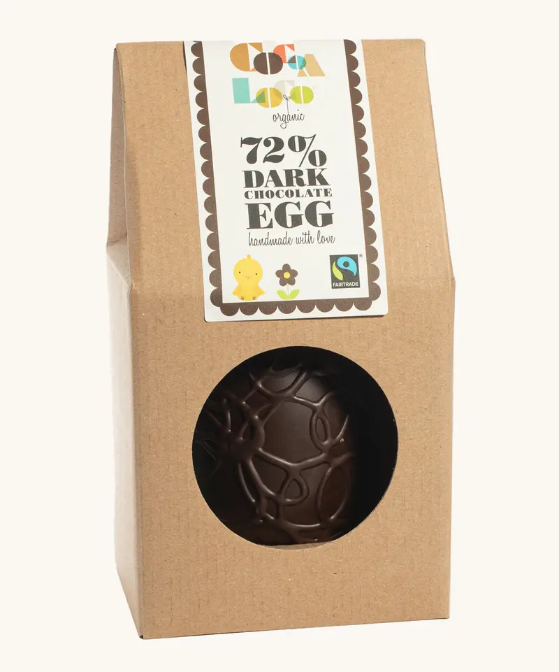 Cocoa Loco Fairtrade Dark Chocolate Easter Egg 2