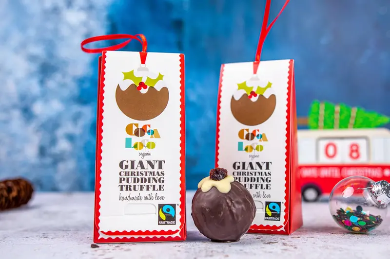 Cocoa Loco Giant Christmas Pudding Truffle 40G 2