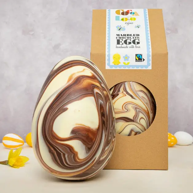 Cocoa Loco Giant Marbled Chocolate Easter Egg 1250G 1