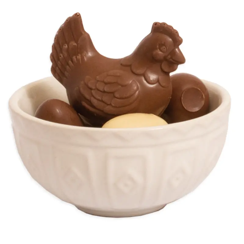 Cocoa Loco Hen On A Nest With Ceramic Bowl 130G 1