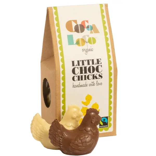 Cocoa Loco Little Fairtrade Chocolate Chickens 100G 1
