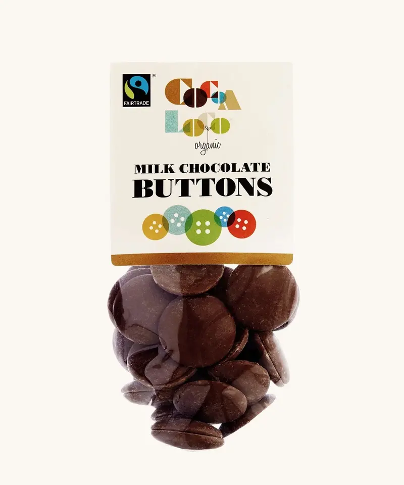 Cocoa Loco Milk Chocolate Buttons 100G 1