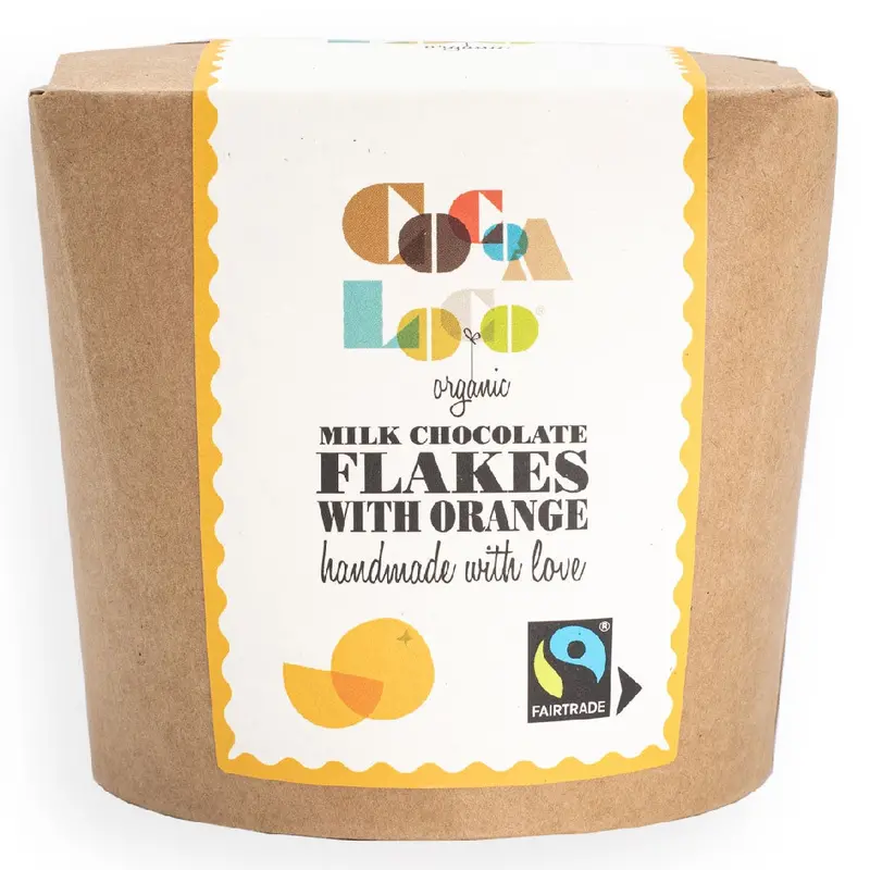 Cocoa Loco Milk Chocolate & Orange Drinking Flakes 200G 1