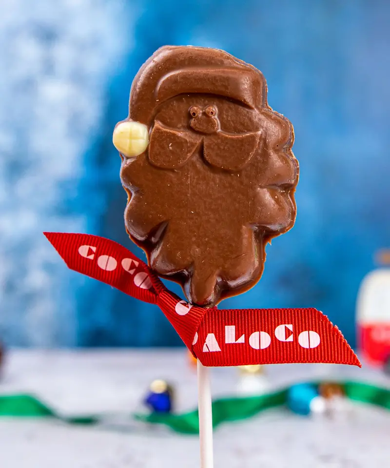 Cocoa Loco Milk Chocolate Santa Lolly 40G 1