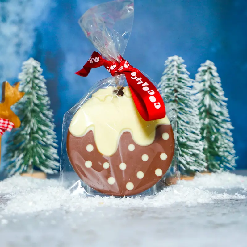 Cocoa Loco Milk & White Chocolate Christmas Pudding 70G 1