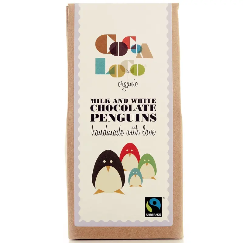 Cocoa Loco Milk & White Chocolate Penguins 110G 2