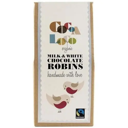 Cocoa Loco Milk & White Chocolate Robins 100G 2