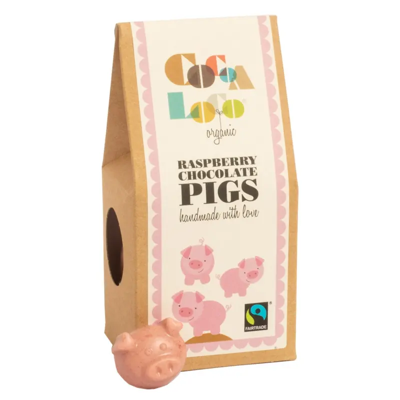 Cocoa Loco Raspberry Chocolate Pigs 100G 1