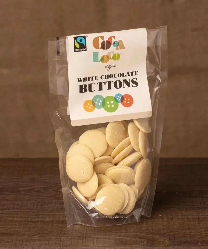 Cocoa Loco White Chocolate Buttons 100G 2