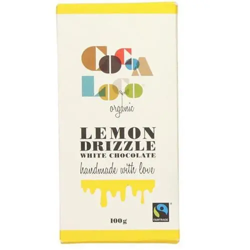 Cocoa Loco White Chocolate Lemon Drizzle Bar 1