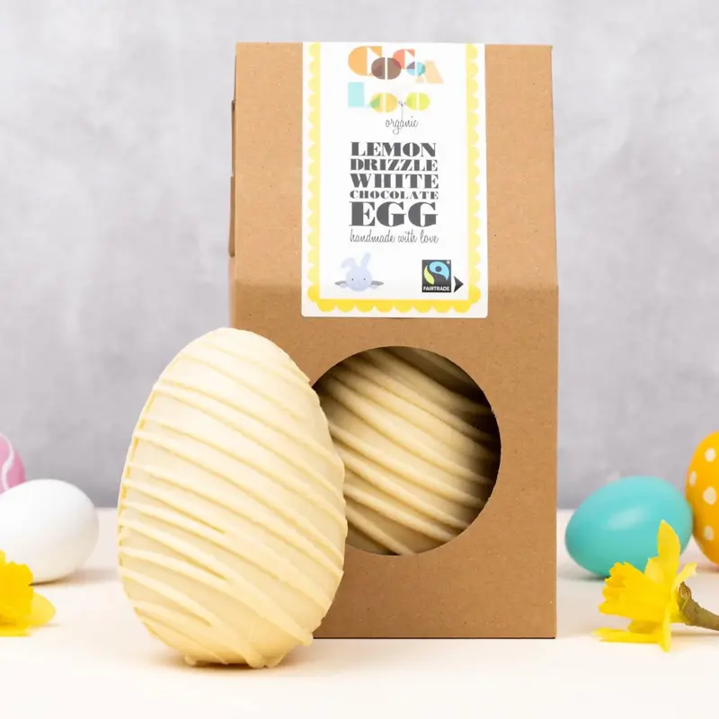 Cocoa Loco White Chocolate Lemon Drizzle Easter Egg 1