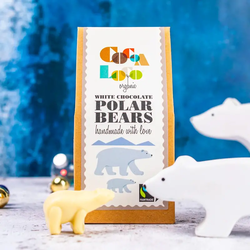 Cocoa Loco White Chocolate Polar Bears 100G 1