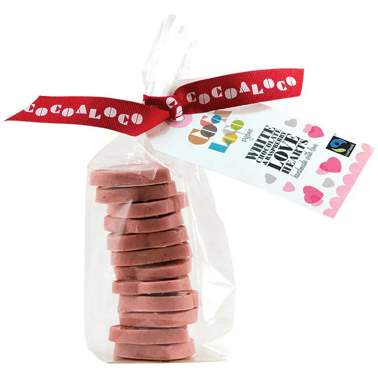Cocoa Loco White Chocolate & Raspberry Love Hearts 1