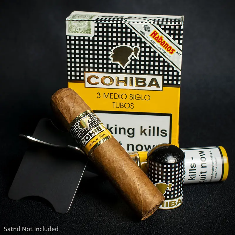 Cohiba Medio Siglo Tubos Cuban Cigars - Pack Of 3 2