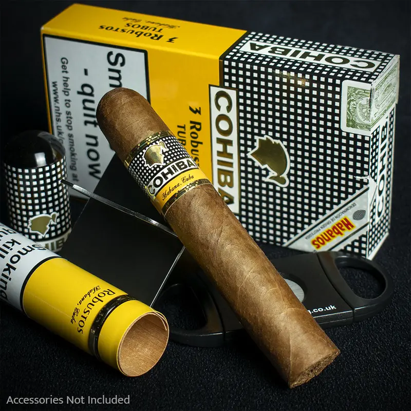 Cohiba Robustos Tubos Cuban Cigars - Pack Of 3 2