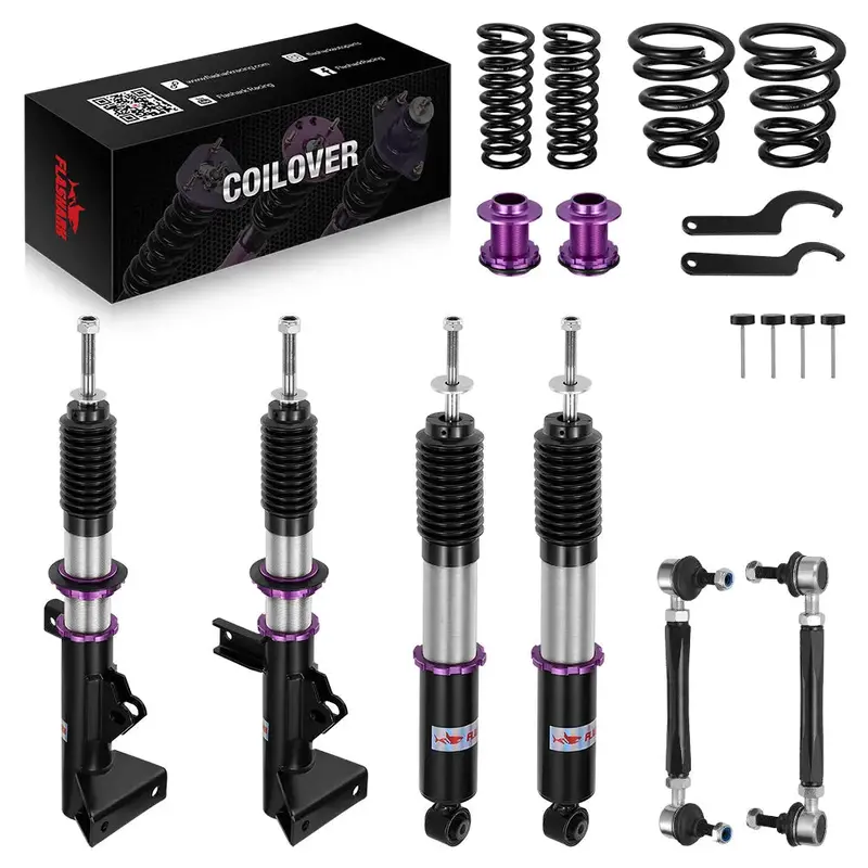 Coilover Shock Absorbers Struts 32-Way For 2001-2007 Mercedes-Benz C-Class Rwd Hyper-Street Ii 1