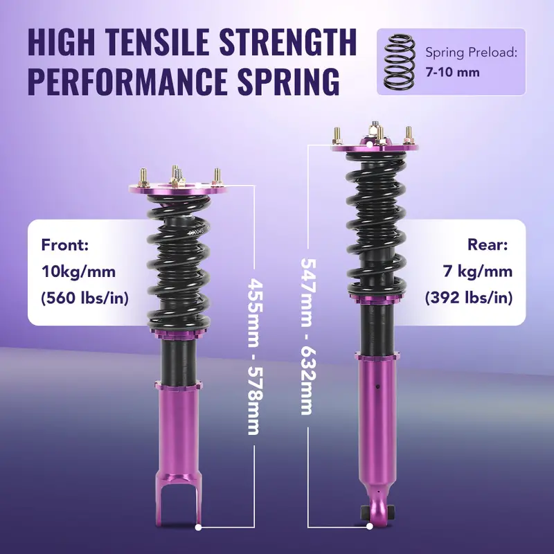 Coilovers For 1992-2000 Lexus Sc300 & Sc400, Toyota Supra 4Pcs 2