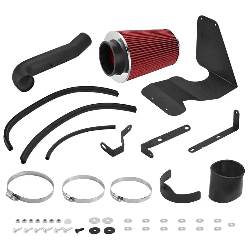 Cold Air Intake For 99-04 Jeep Grand Cherokee Wj V8 W/Heat Shield+Filter 2