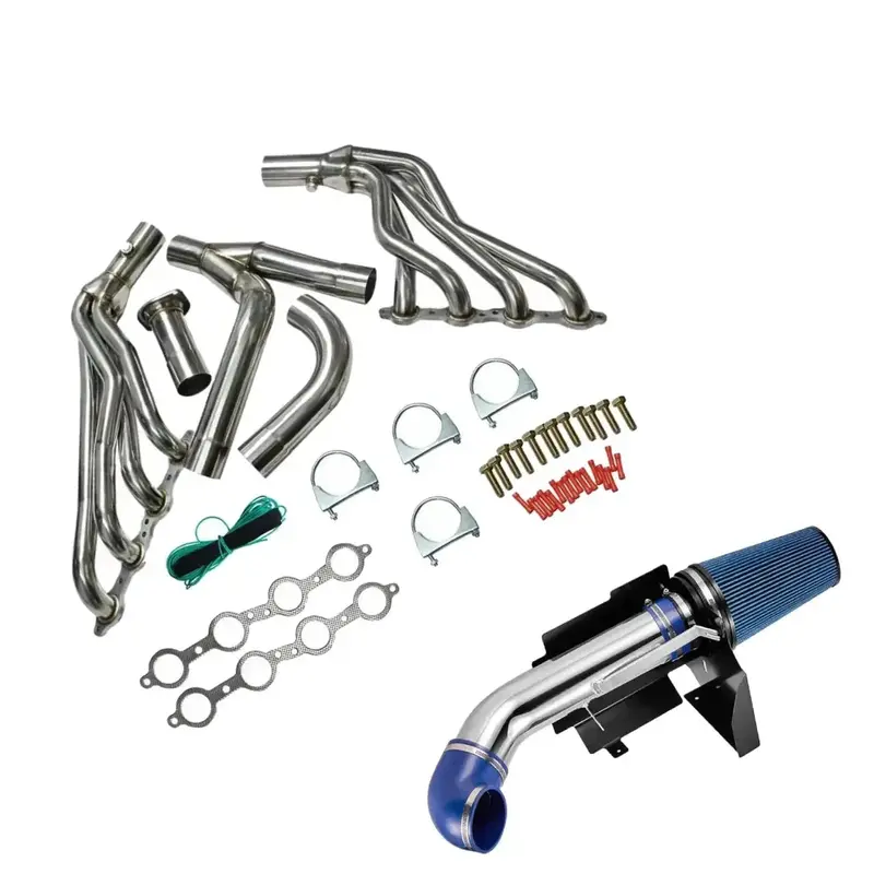 Cold Air Intake + Headers Kit For 1999–2006 Chevy Silverado/Avalanche 1500 4.8L 5.3L 6.0L 2Wd 2