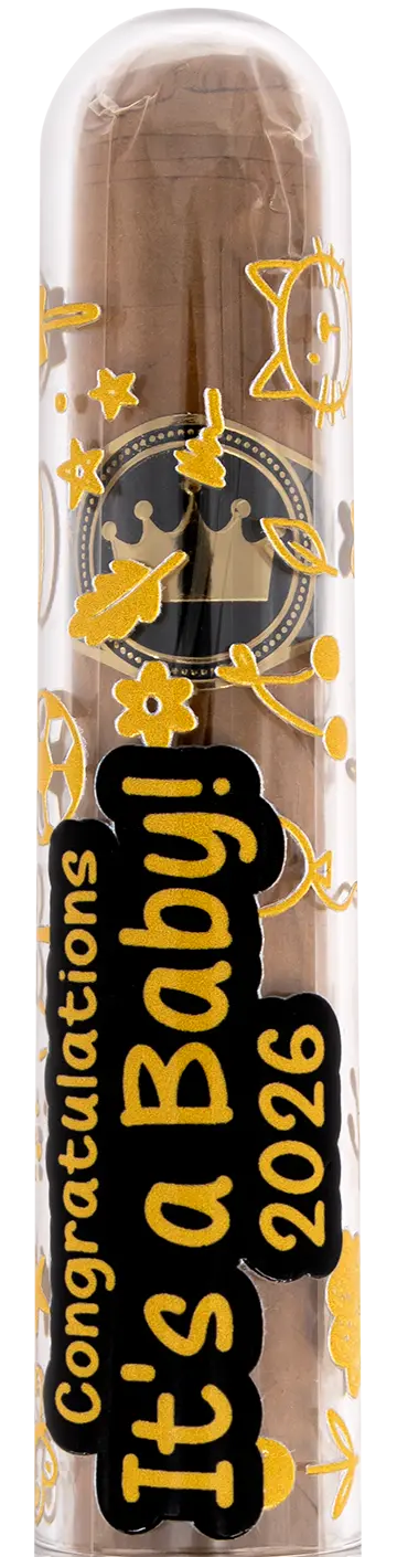 Congratulations Its A Baby Celebration Cigar Gift Tube + Smoke-King Robusto 1