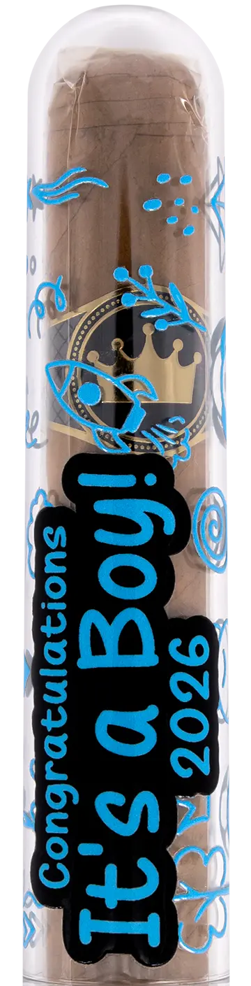 Congratulations Its A Boy Celebration Cigar Gift Tube + Smoke-King Robusto 1