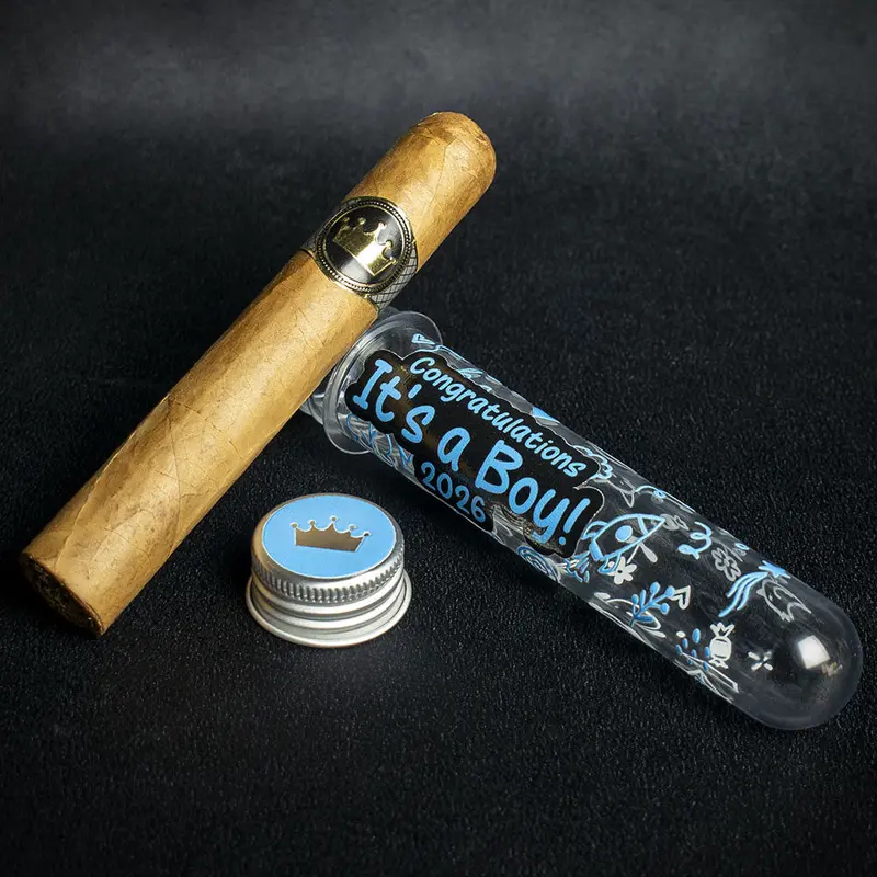 Congratulations Its A Boy Celebration Cigar Gift Tube + Smoke-King Robusto 2