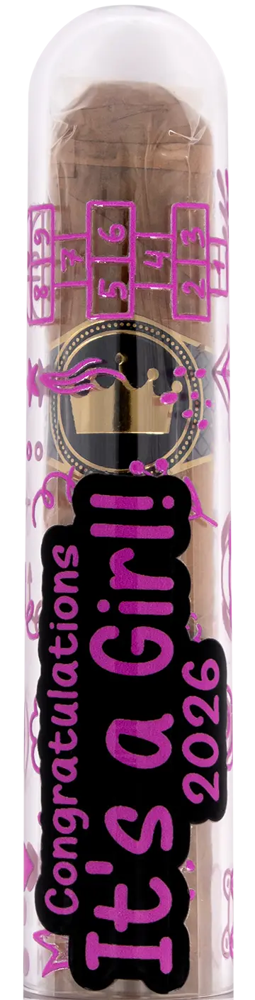 Congratulations Its A Girl Celebration Cigar Gift Tube + Smoke-King Robusto 1