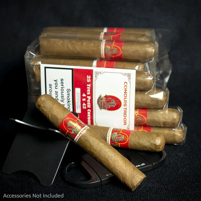 Conquistador Tres Petit Corona Cigars - Bundle Of 25 1