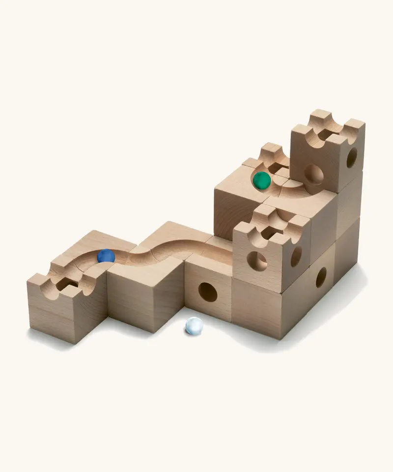 Cuboro Tunnel Wooden Marble Run Set 1