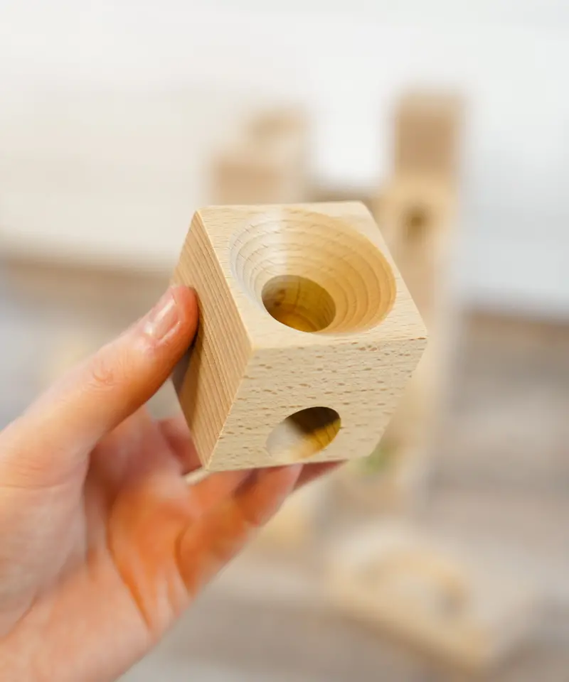 Cuboro Tunnel Wooden Marble Run Set 2