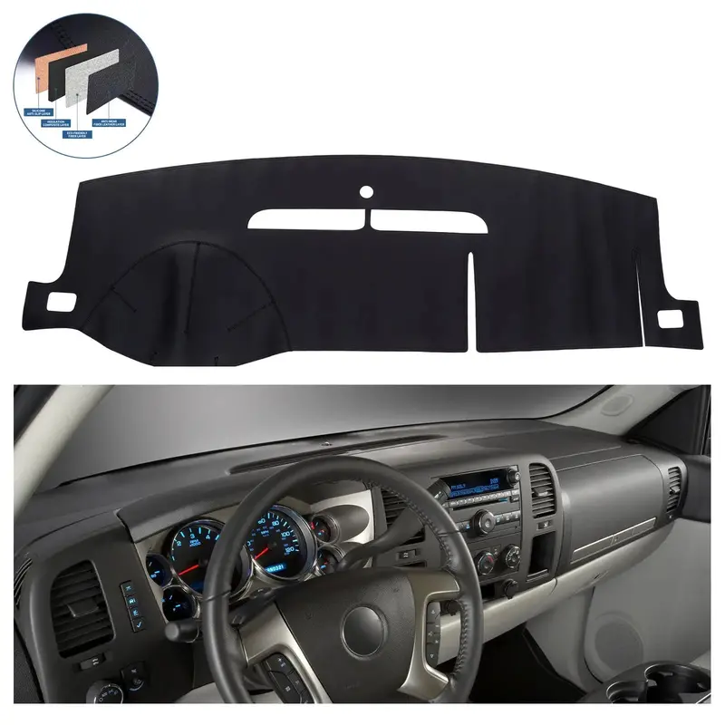 Dash Cover Mat For 2007-2014 Chevrolet Chevy 1500 2500 2