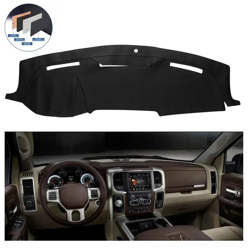 Dash Cover Mat For 2010-2014 Dodge Ram 1500 2500 3500 1