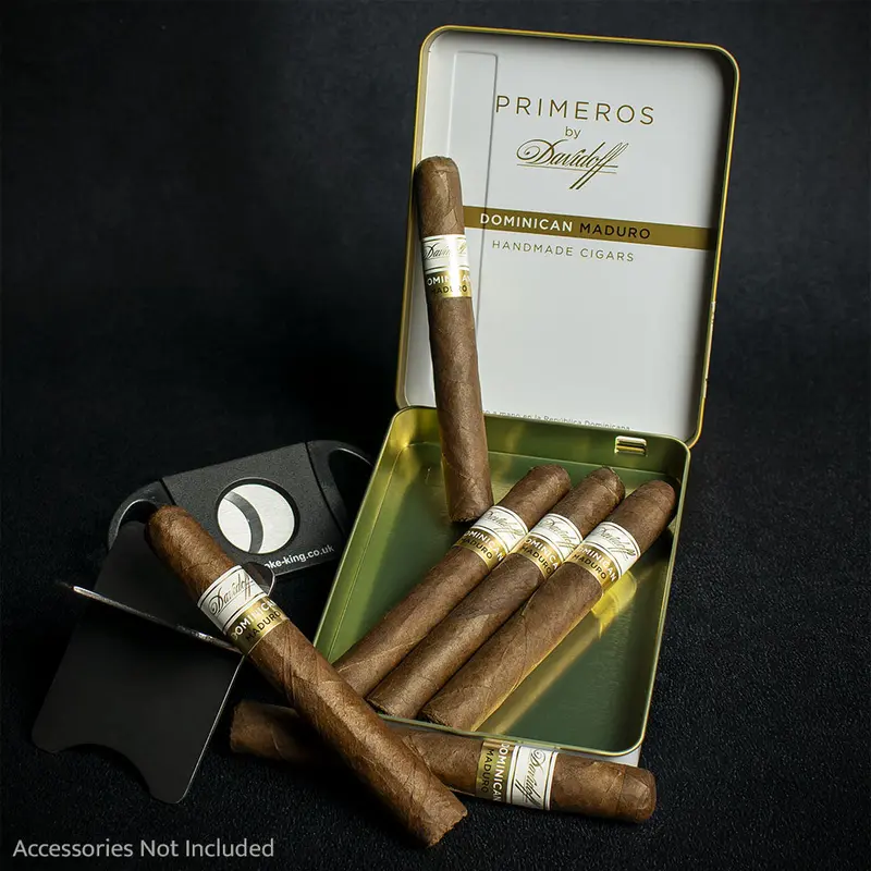 Davidoff Primeros Dominican Maduro Petit Panetela Cigars - Tin Of 6 1