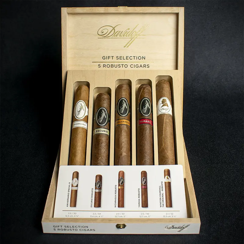 Davidoff Robusto Selection Sampler - 5 Cigars 1