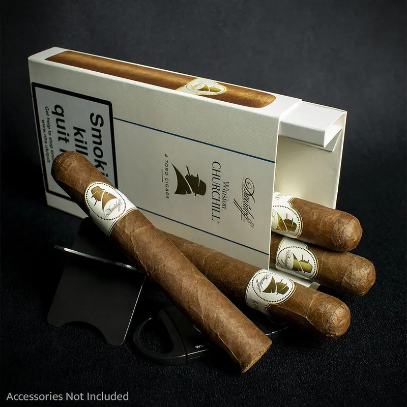Davidoff Winston Churchill Commander Toro Cigars - Pack Of 4 1