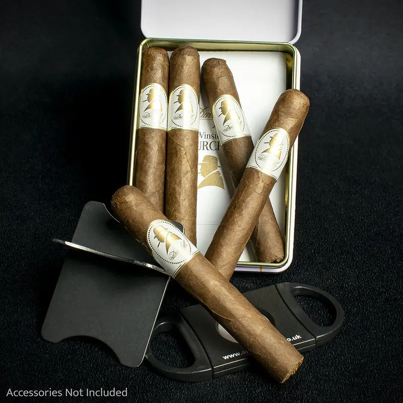 Davidoff Winston Churchill The Raconteur Petit Panatela Cigars - Tin Of 5 1