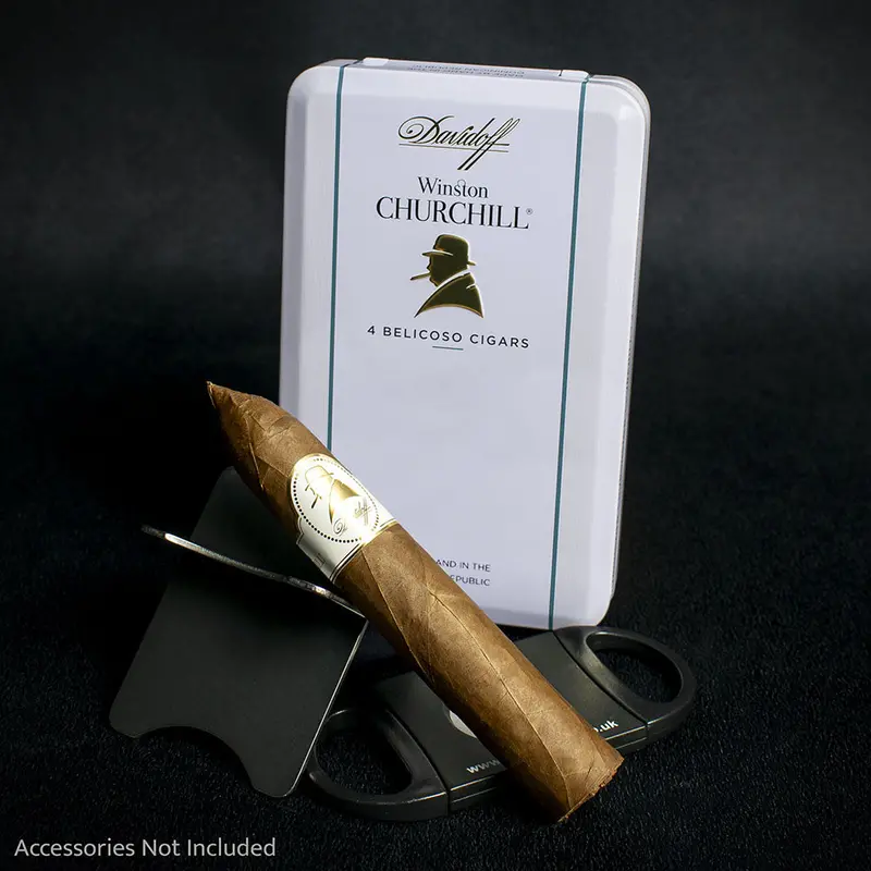 Davidoff Winston Churchill The Traveller Belicoso Cigars - Tin Of 4 2