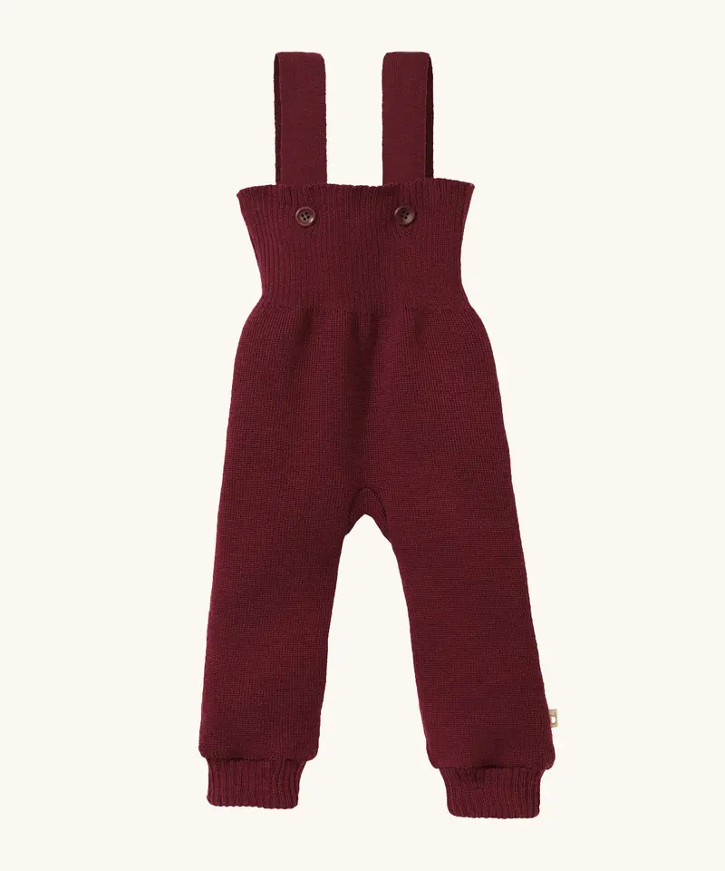Disana Merino Wool Dungarees - Cassis 1
