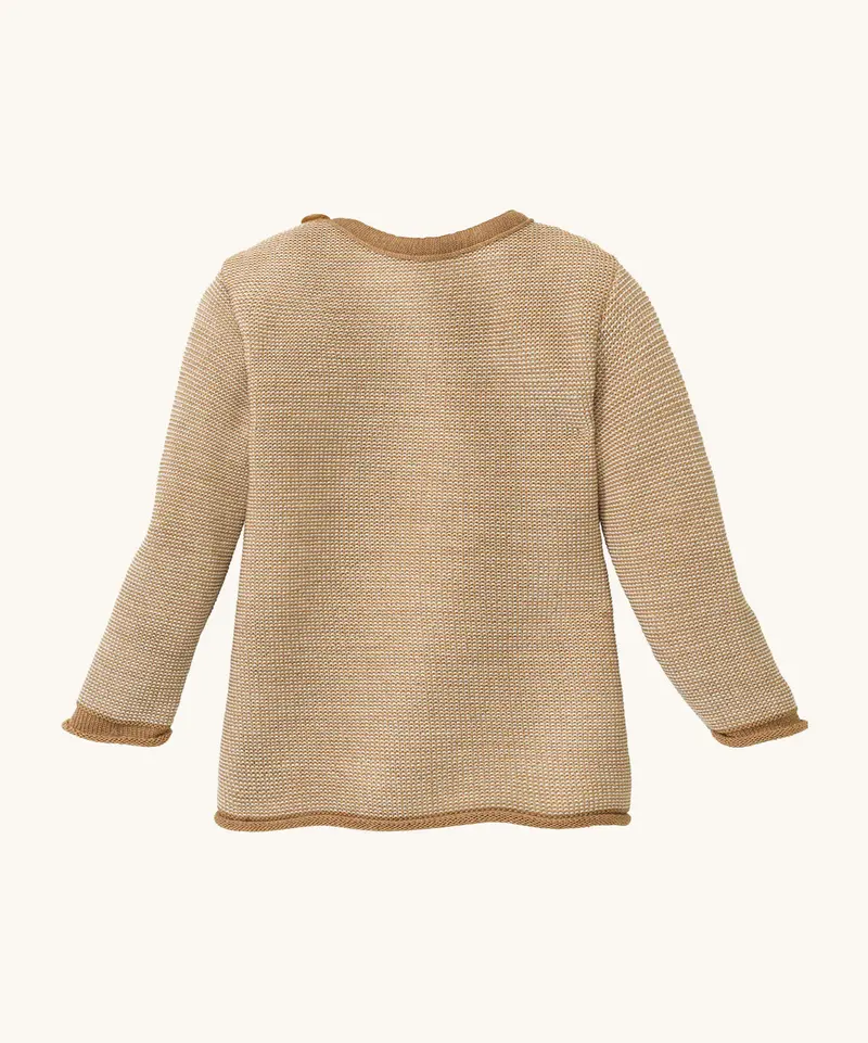 Disana Merino Wool Melange Jumper - Caramel / Natural 2