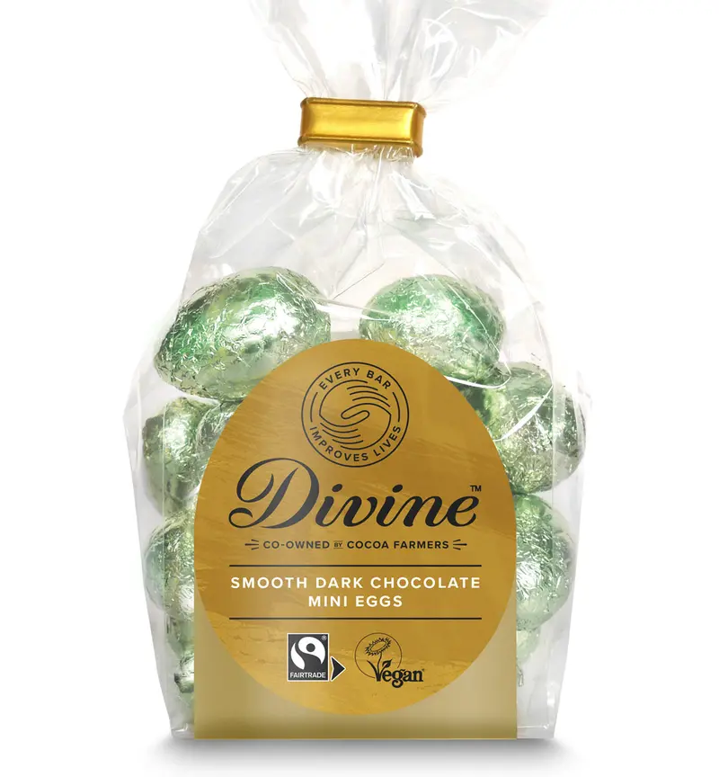 Divine Fairtrade 70% Dark Chocolate Mini Eggs 1