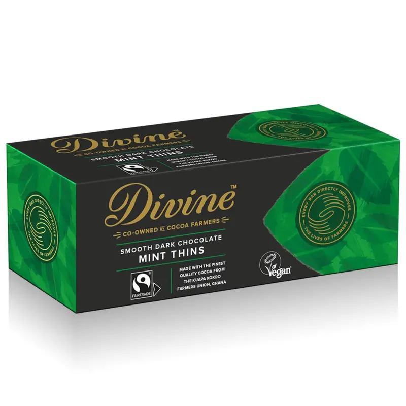 Divine Fairtrade Dark Chocolate After Dinner Mint Thins 200G 1