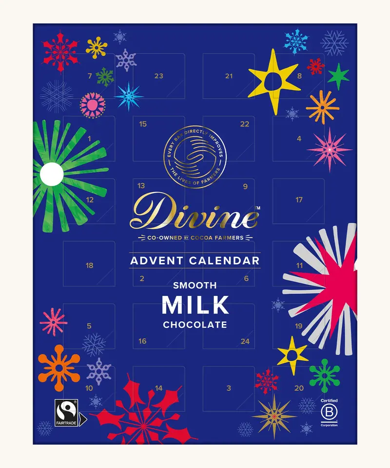 Divine Fairtrade Milk Chocolate Advent Calendar 85G 1