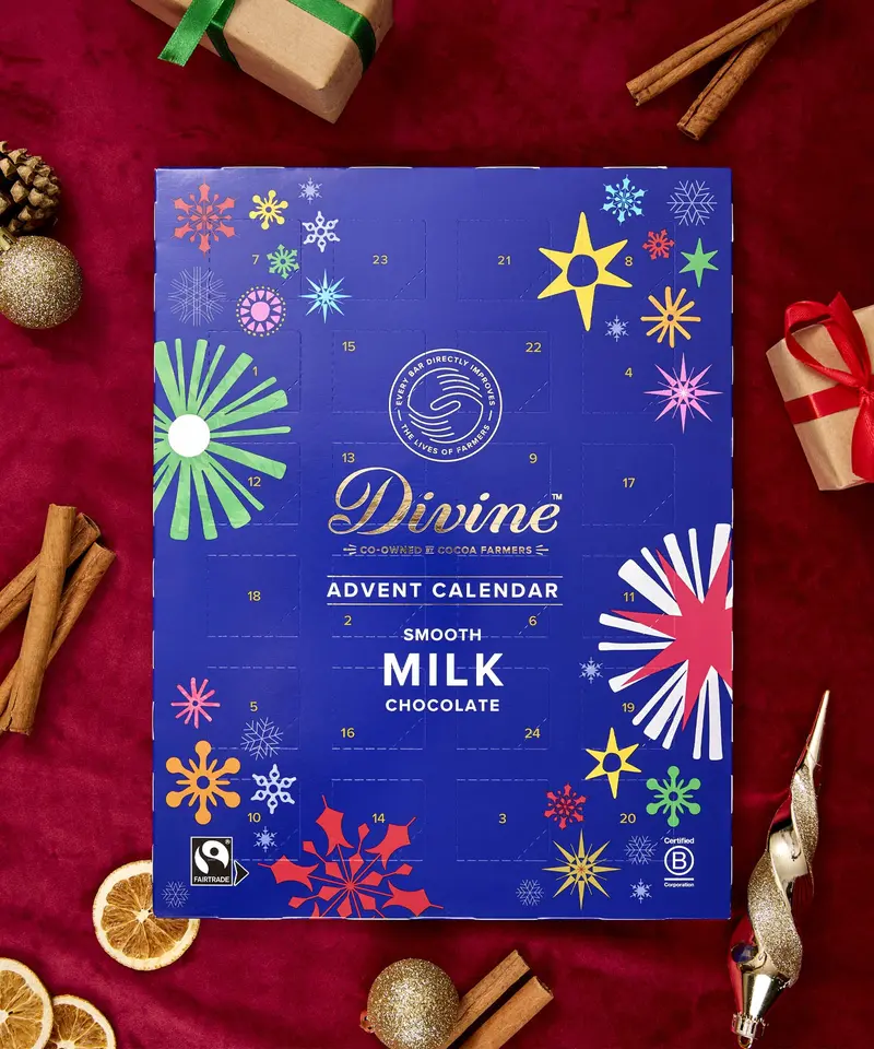 Divine Fairtrade Milk Chocolate Advent Calendar 85G 2