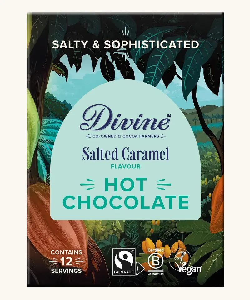 Divine Fairtrade Salted Caramel Hot Chocolate 250G 1