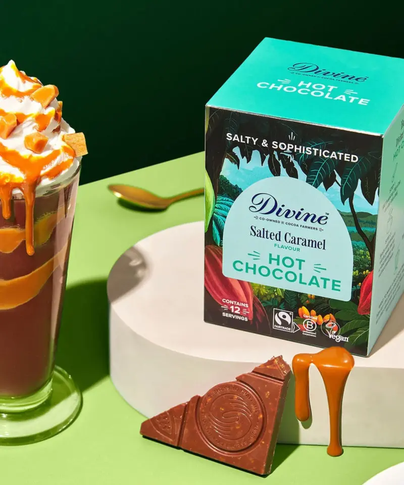 Divine Fairtrade Salted Caramel Hot Chocolate 250G 2